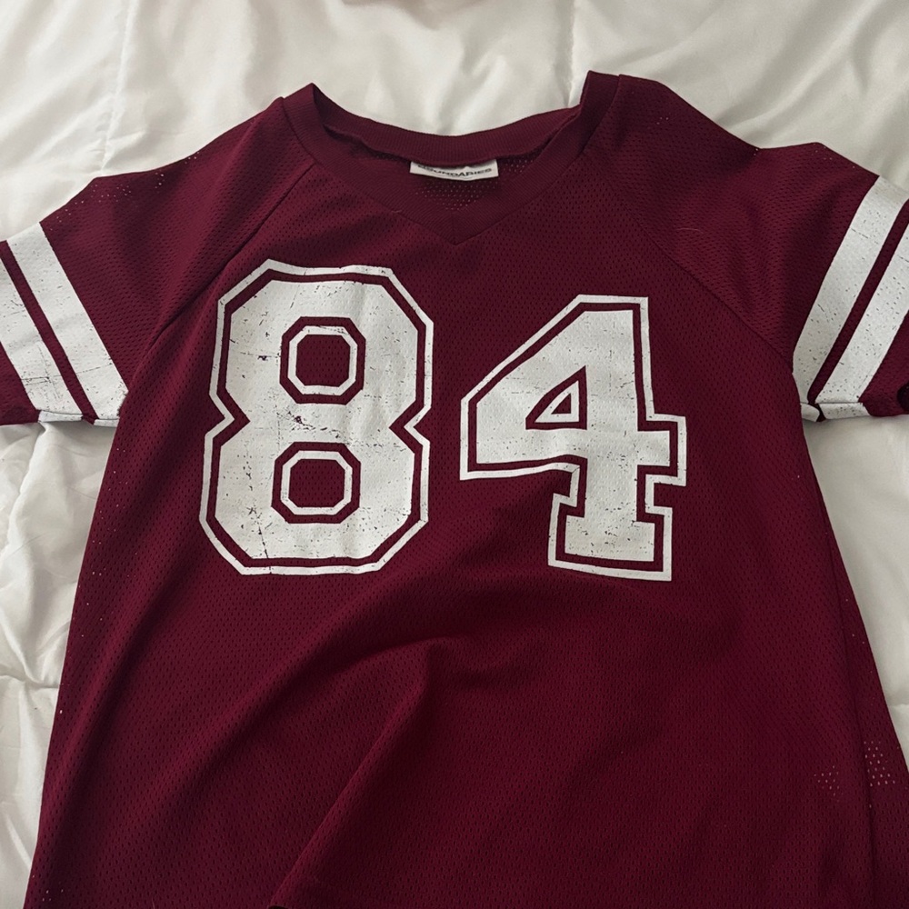 No Boundaries Burgundy Kids Jersey with White Stripes